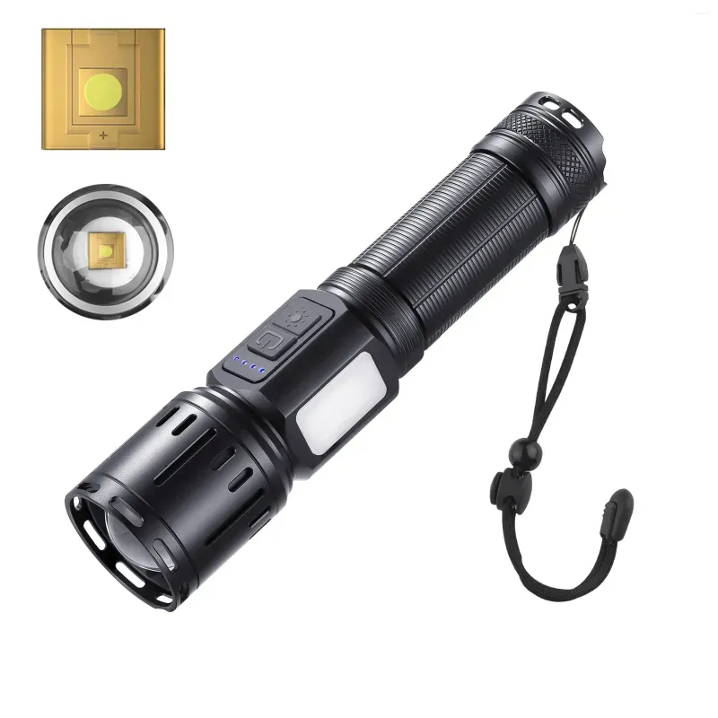 Flashlights Torches Diving Torch Outdoor Camping LED Lights With Usb Charging Powerful Long Range