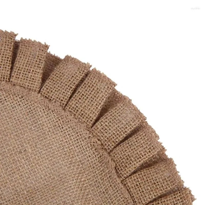 Table Mats Rustic Farmhouse Burlap Round Placemats Set Of 16 Size In 15 Inches Diameter