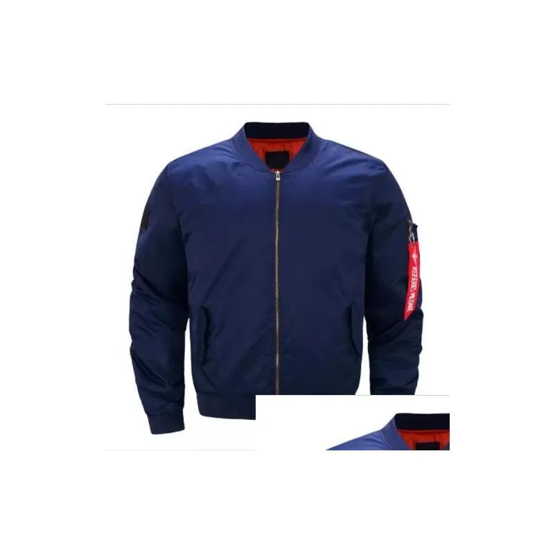 Men`S Jackets Mens Autumn Winter Male Solid Color Coats Spring Ma1 Bomber Jakcet Mans Pilot Outerwear Drop Delivery Apparel Clothing Dhyhw