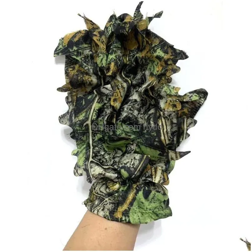 outdoor hats unisex 3d leaf camouflage headgear masks hunting multifunctional tactical face cover forest caps