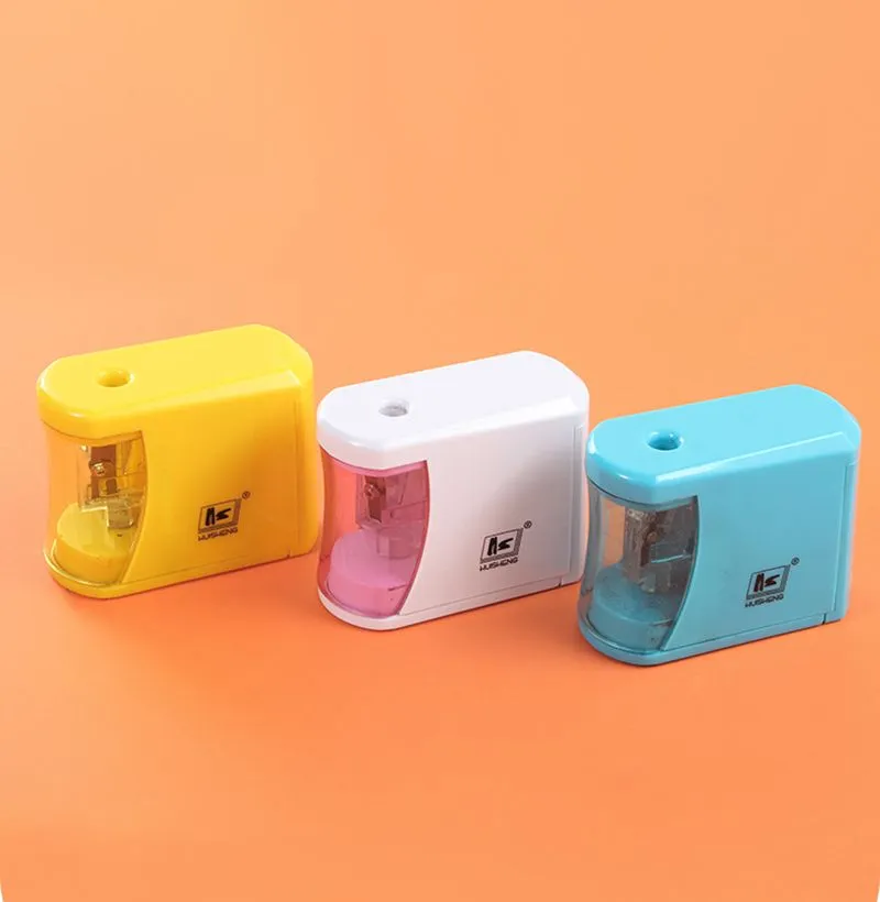 wholesale Automatic Electric Pencil Sharpener Safe Fast Prevent Accidental Opening Stationery School Supplies Students Artists Classrooms Office