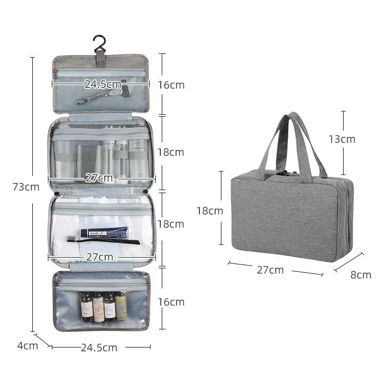 Cosmetic Bags Travel Waterproof Folding Dry And Wet Separation Wash Bag Storage Makeup Bag Can Be Hung