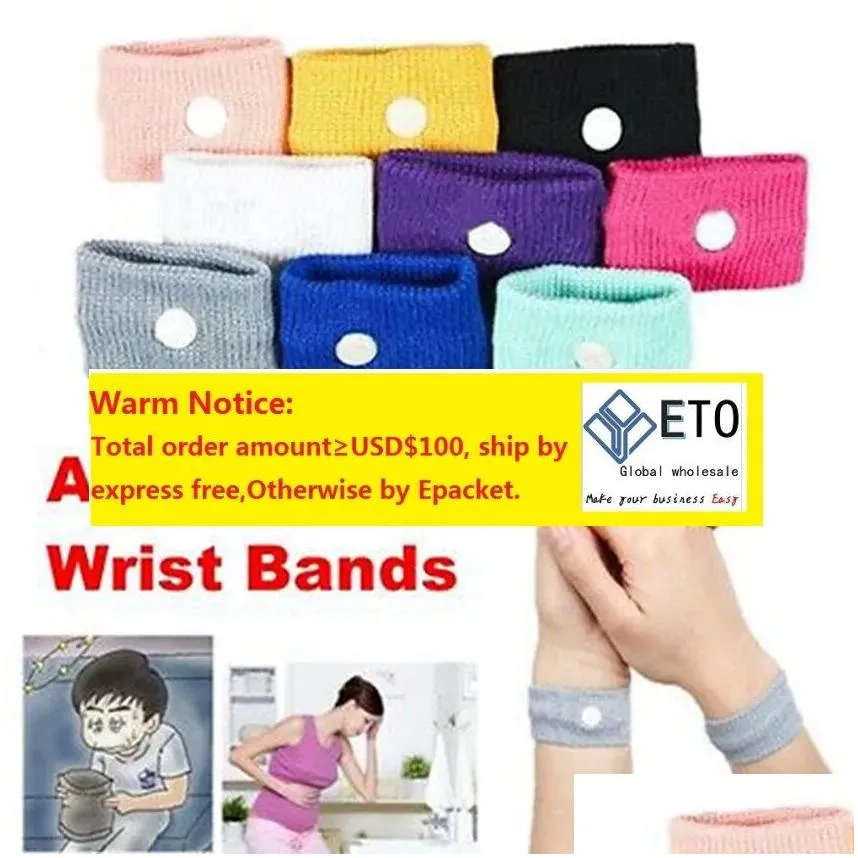 Wrist Support Anti Nausea Sports Cuffs Safety Wristbands Carsickness Seasick Motion Sickness Sick Bands Gga527 200Pcs Drop Delivery Ou Dhqkr