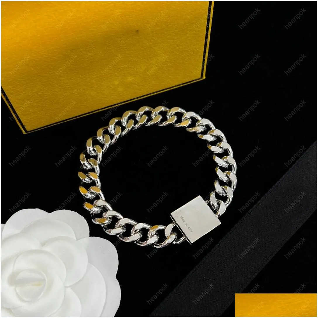 Designer Earrings Bracelets Silver Necklace Chain Jewelry Luxury Letter Pendant F Bracelet For Women Men Earring Accessories Bijou3439
