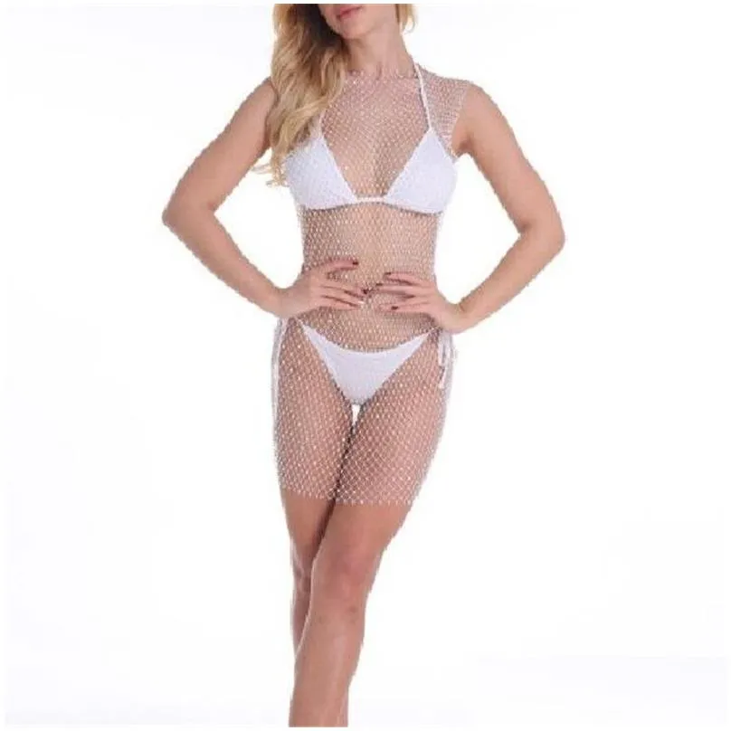 Basic & Casual Dresses Y Women Dress Summer Beach Lace Net Er Up Bathing Suit Newest Robe Femme Ropa Mujer Elegant Drop Delivery Appa Dhys8
