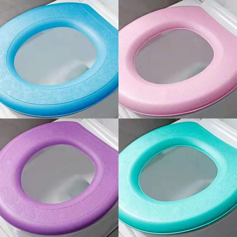 Toilet Seat Covers Washable Sticker Foam Cover Waterproof Silicone Four Seasons Soft Bathroom Closestool Mat Pad Cushion O-shape