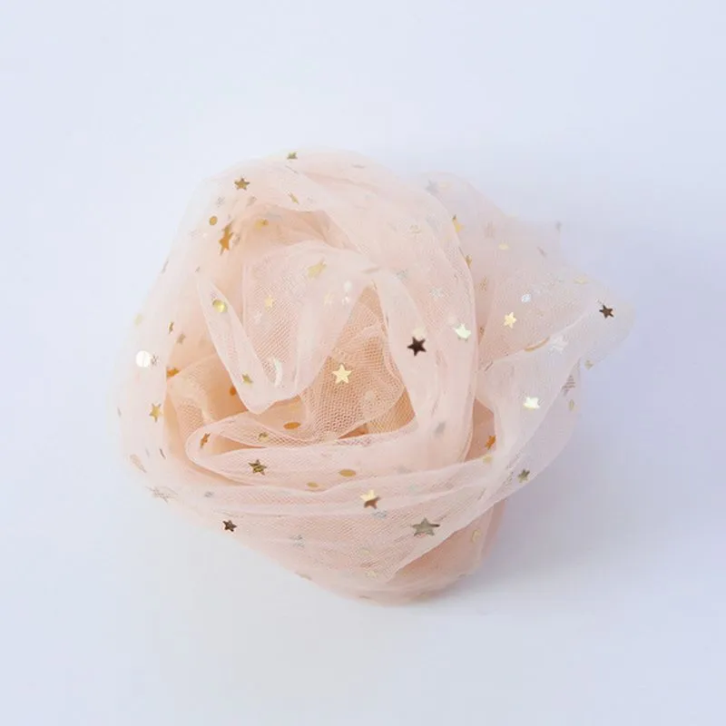 Women Shiny Star Mesh Socks Fashion Soft Transparent Elastic Short Socks Female Solid Color Cute Five-pointed Star Printed