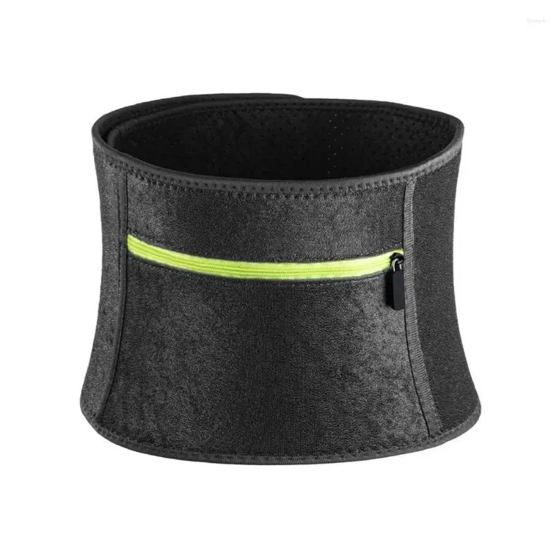 Waist Support Fitness Belt Waterproof With Zipper Pocket Adjustable Fastener Tape For A Comfortable Fit Tummy Sweat Reduction