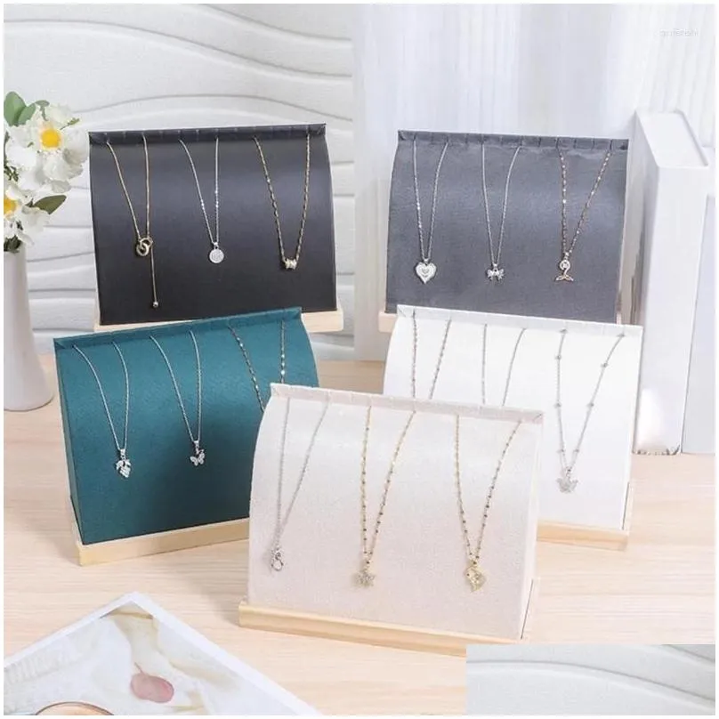 Jewelry Pouches Large Size Wooden Necklace Stand Elegant And Convenient Storage Rack Lightweight Display Oragnization