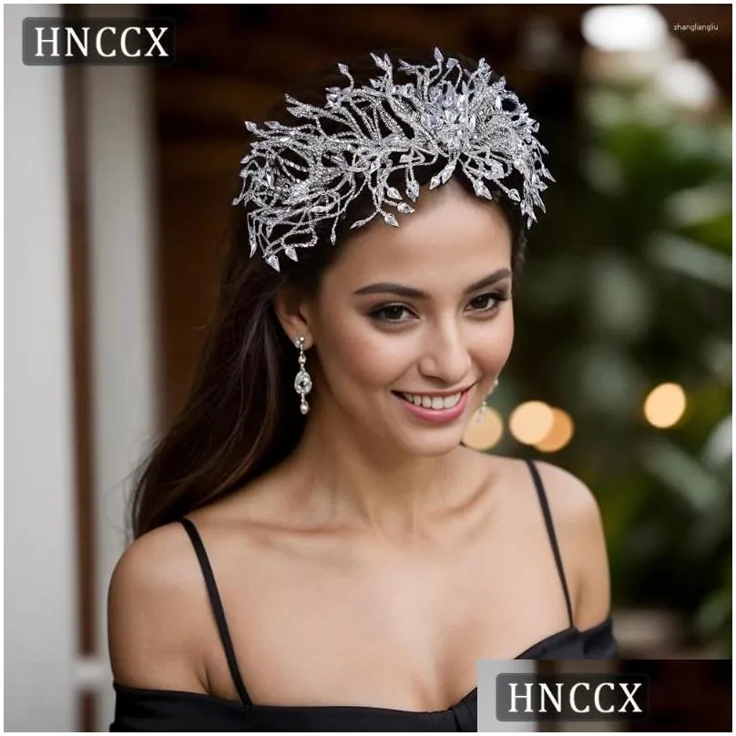 Hair Clips HNCCX Bridal Wedding Full Rhinestone Headband Luxury Crown Headdress Ornaments Princess Fashion Party Accessories CP426