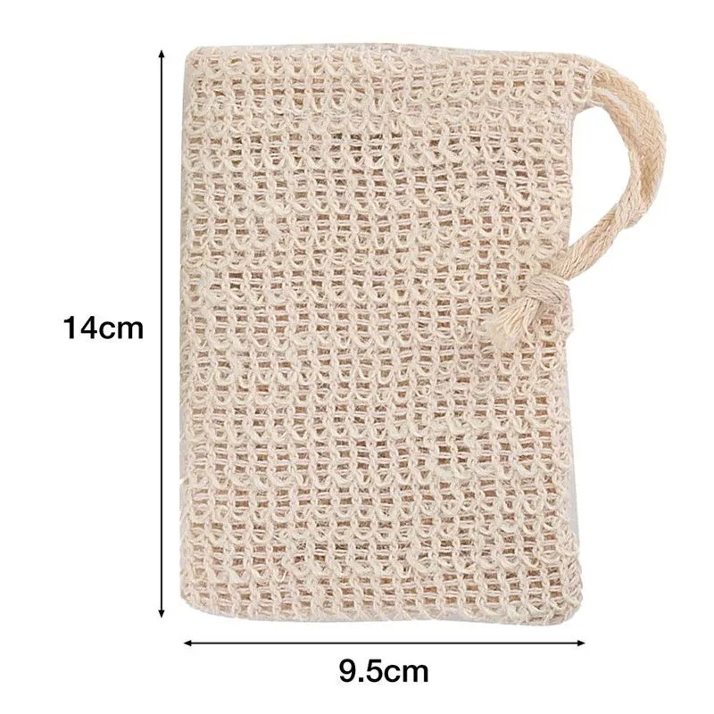 Natural Exfoliating Mesh Soap Saver Sisal Soap Saver Bag Pouch Holder For Shower Bath Foaming And Drying DA647