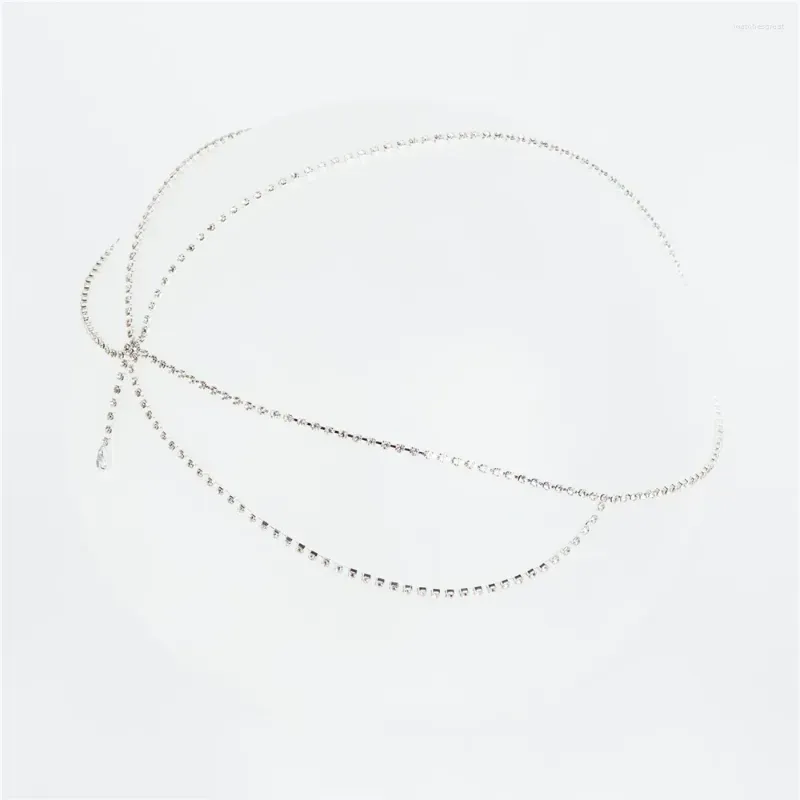 Hair Clips Rhinestones Tzitzit Chain Pendant Forehead Bridal Headdress