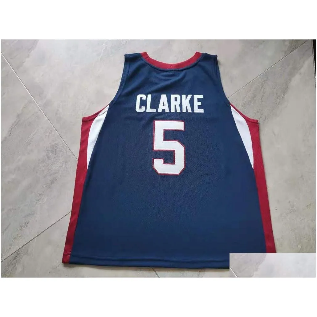 rare Basketball Jersey Men Youth women Vintage Brewster Academy Terrence Clarke High School Phenoms Size S-5XL custom any name or