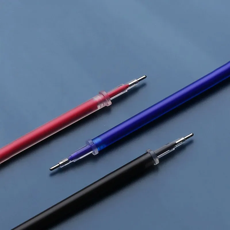 wholesale 100 Pcslot 05mm Gel Pen Erasable Pen Refill Rod Set High Capacity Blue Black Ink Shool Washable Handle Pens Writing Stationery