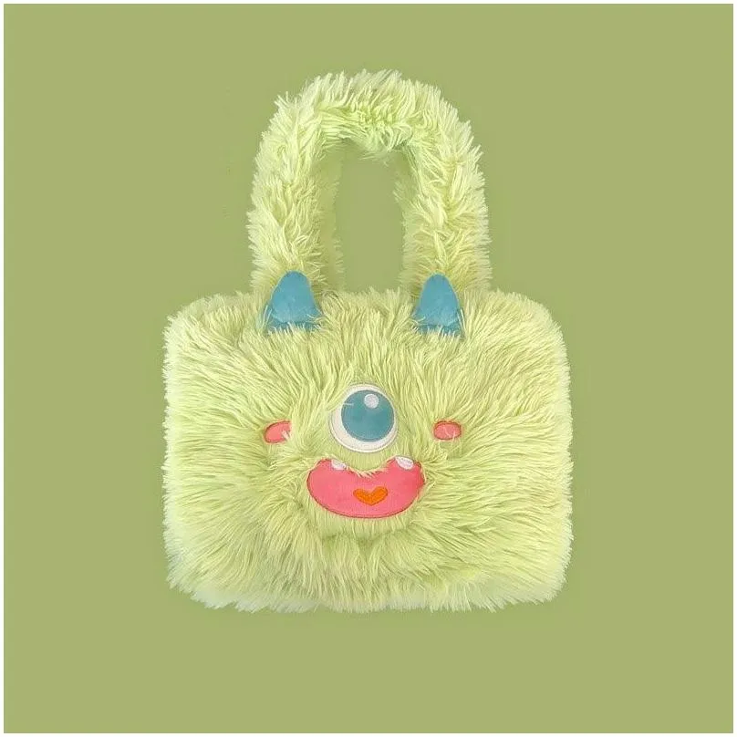 Plush Backpacks Selling Cute Little Monster Cartoon P Bag With Large Capacity Female Student One Shoder Handbag Tote Gift Instagram Dr Ot5Sl