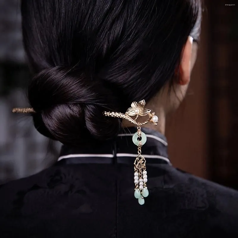 Hair Clips Vintage Hanfu Long Tassel Hairpin High Quality Sticks Chopsticks Antique Cheongsam Headdress Accessories