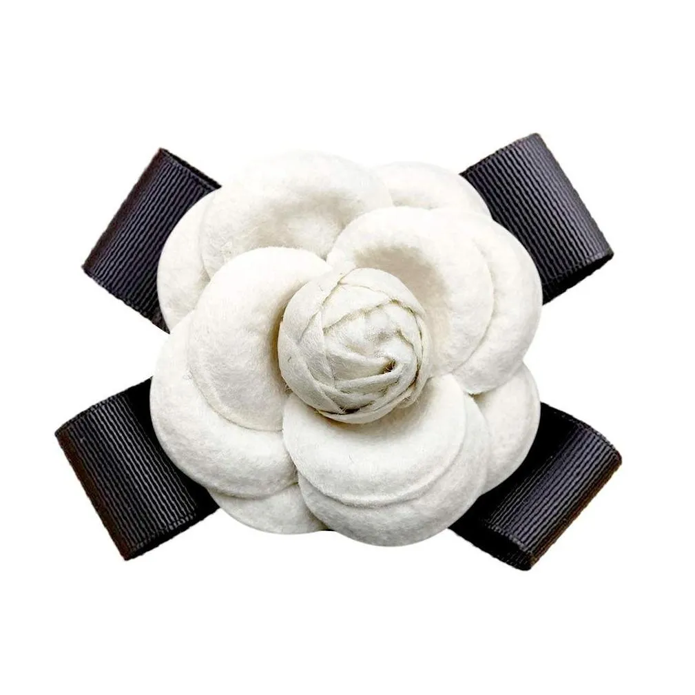 Pins, Brooches Pins Misasha Womens Camellia Flower Pin Brooch With Organza Gift Bag Drop Delivery 2022 Amajewelry Jewelry Dhzp3