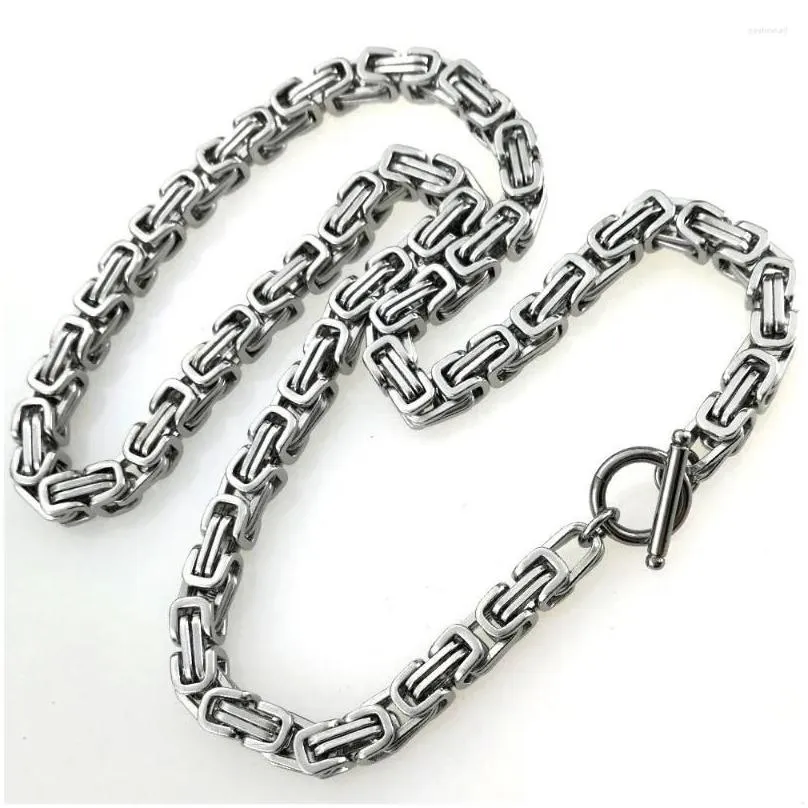 Chains Necklace Mens Stainless Steel Long King Chain Hip Hop Statement Rock Jewelry Gifts For Male Accessories Drop Delivery Othjf