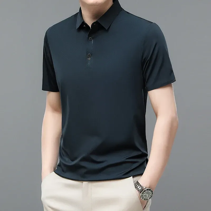 Men`s Polos Summer 2024 All-Match T-shirt Short-Sleeved Business Casual Polo Shirt Brand Clothing