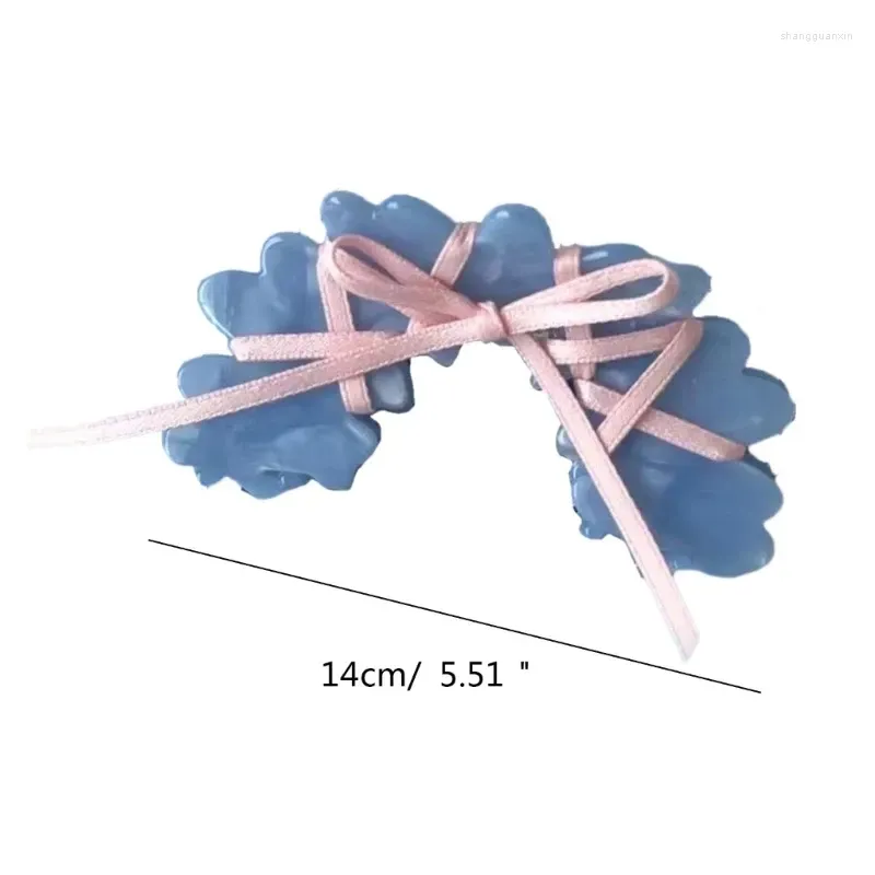 Hair Clips MXME Fashionable Acrylic Clip Ribbon Tie Bow Acetate Claw Accessory For Women