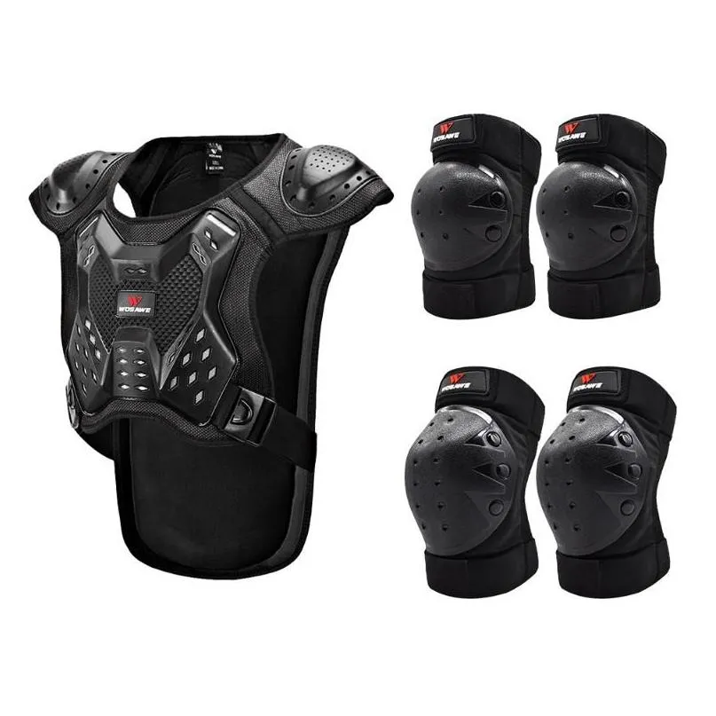 Motorcycle Armor Vest Knee Pads Elbow Protective Gear Set Motocross Racing Off-road Skating ProtectionMotorcycle