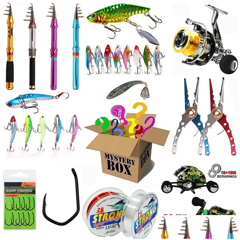 Baits & Lures Most Lucky Mystery Lure Lure/Set 100% Winning High Quality Surprise Gift Blind Box Random Fishing Set 220531 Drop Delive Dhnhs