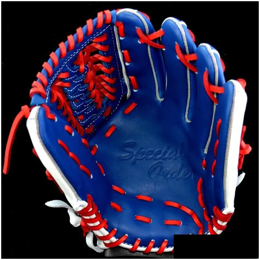 Sports Gloves Sweat Absorbing Strengthened Durable 115``12``125`` Genuine Leather Cowhide Baseball G205Y