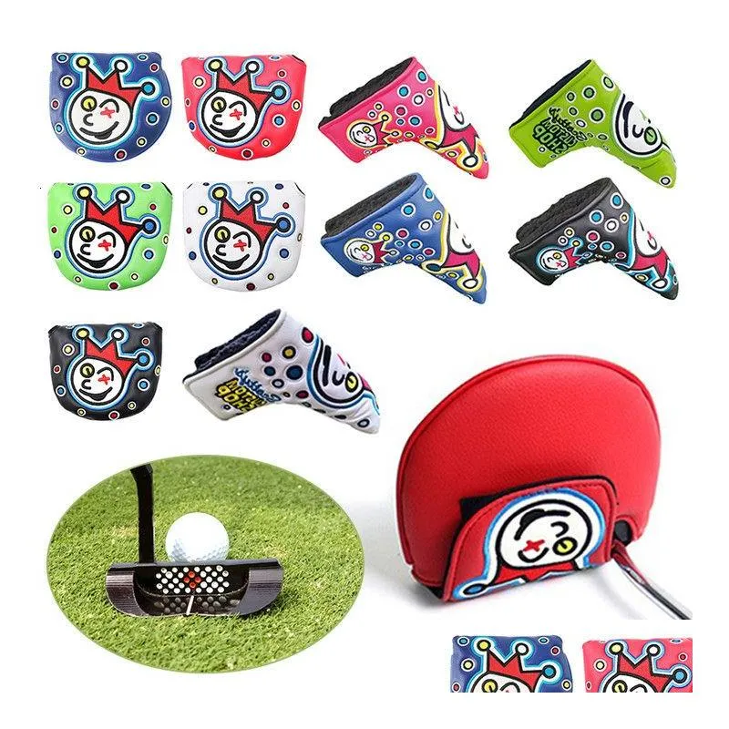 Other Golf Products PU Golf Putter Headcover Sticker Buckle Golf Club Head Covers Durable Universal AntiCollision Pressure Sporting Accessories