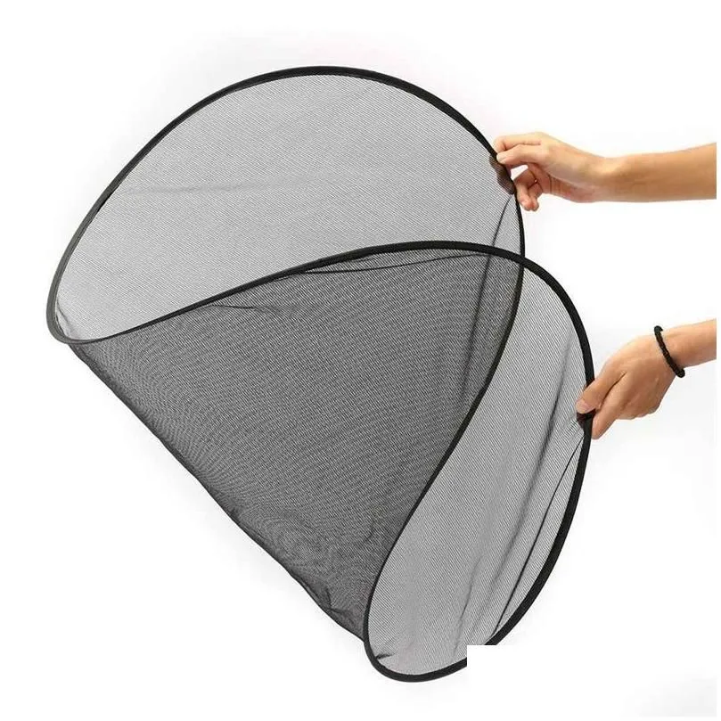 Car Sunshade Ers Magnetic Mesh Curtain Breathable Windsn Folding Visor Reflector Windshield Window Sun Shade Protector Drop Delivery A