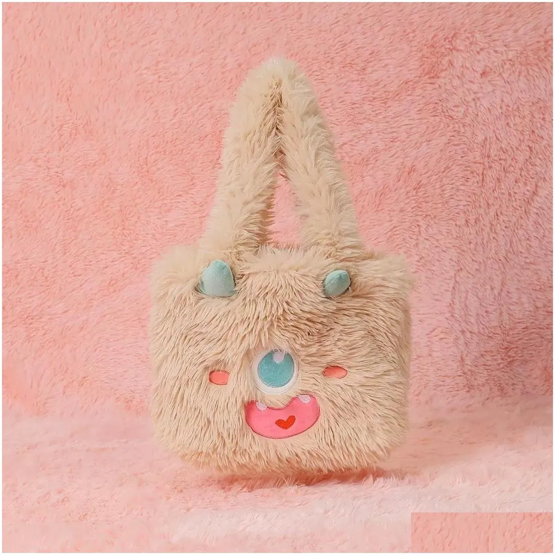 Plush Backpacks Selling Cute Little Monster Cartoon P Bag With Large Capacity Female Student One Shoder Handbag Tote Gift Instagram Dr Ot5Sl