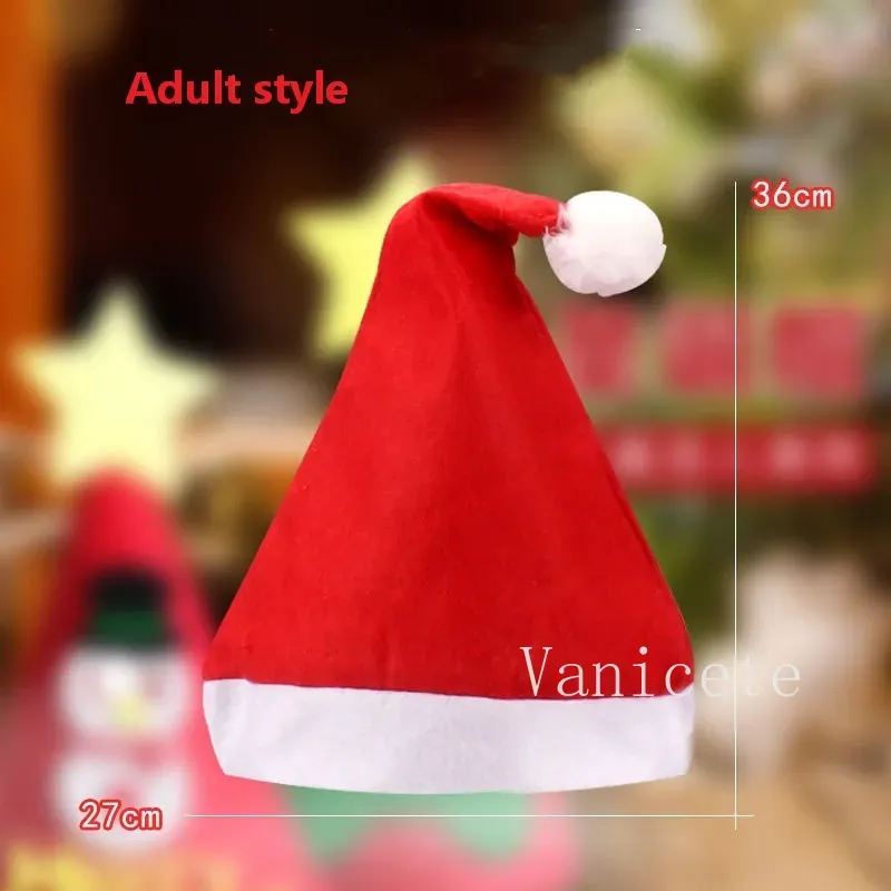 Christmas Decorations Hats Adult and Kids Non woven Xmas-hat Santa Claus Cosplay Hats Festival Party Supplies T9I002476