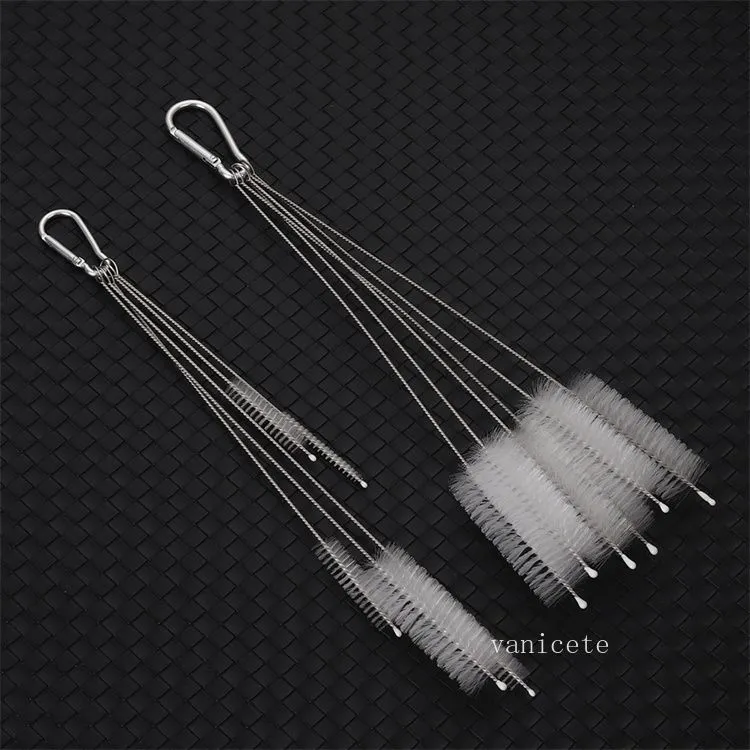 Cleaning Brushes 200pcs Clean Nylon Straw Drinking Straws Brushes for Sippy Cup Bottle and Tube 304 stainless steel soft bristle brush