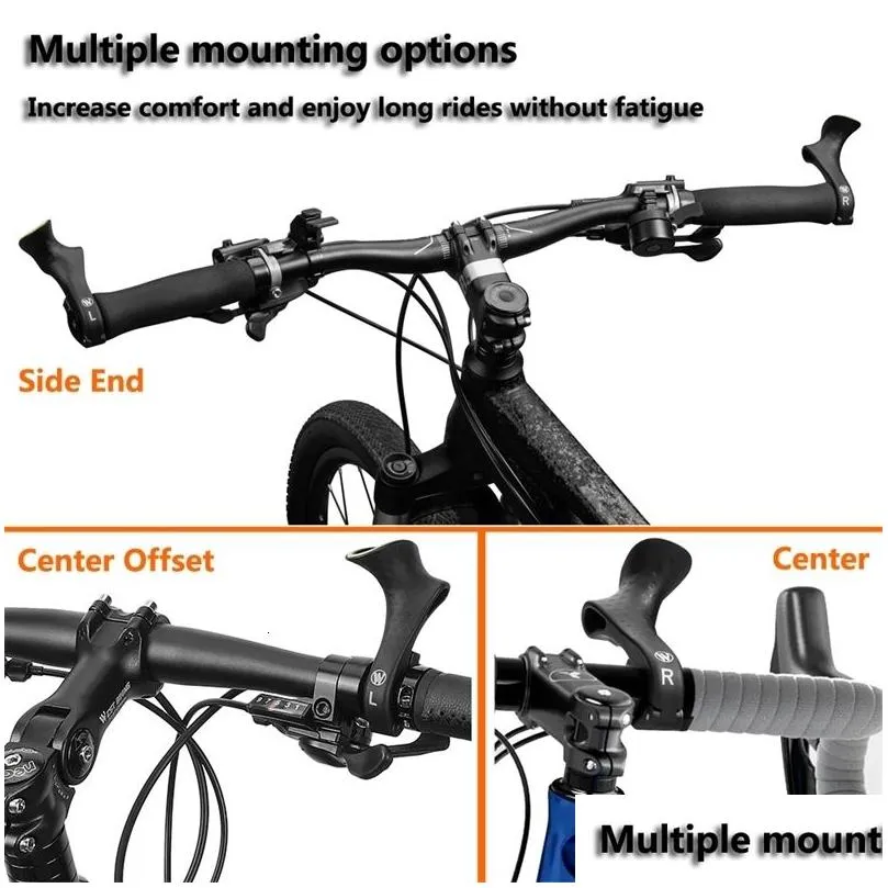 Bike Handlebars Components Bicycle Bar Ends Ergonomic Design Handlebar Nylon Handle Comfortable escence Grips Cycling Accessory 230907