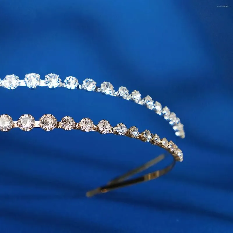 Hair Clips Fashion Crystal Bridal Tiara Hairband Wedding Diadem Veil Tiaras Accessories Headpieces Head Jewelry