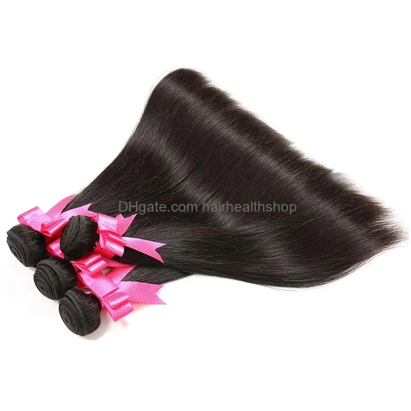 Grade 8A Brazilian Straight Virgin Hair 4 Bundles 100 Unprocessed Brazilian Human Hair Weaves Extension Silky Straight Natural