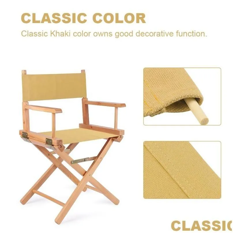 Chair Covers Chair Ers Replacement Canvas Directors Chairs Er Stool Protector Simple Solid Seat Set Outdoor Gardenchair Drop Delivery