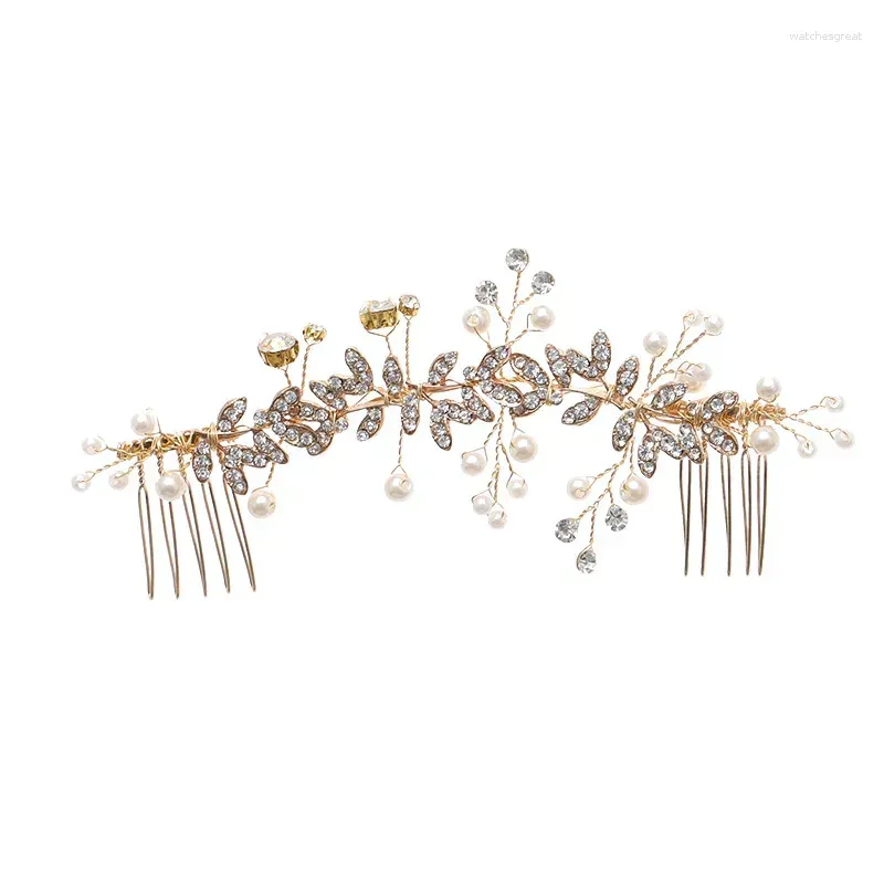 Hair Clips Women Chinese Long Crystal Comb Inlaid Flower Hairpin Headwear Accessory Accessories Wedding