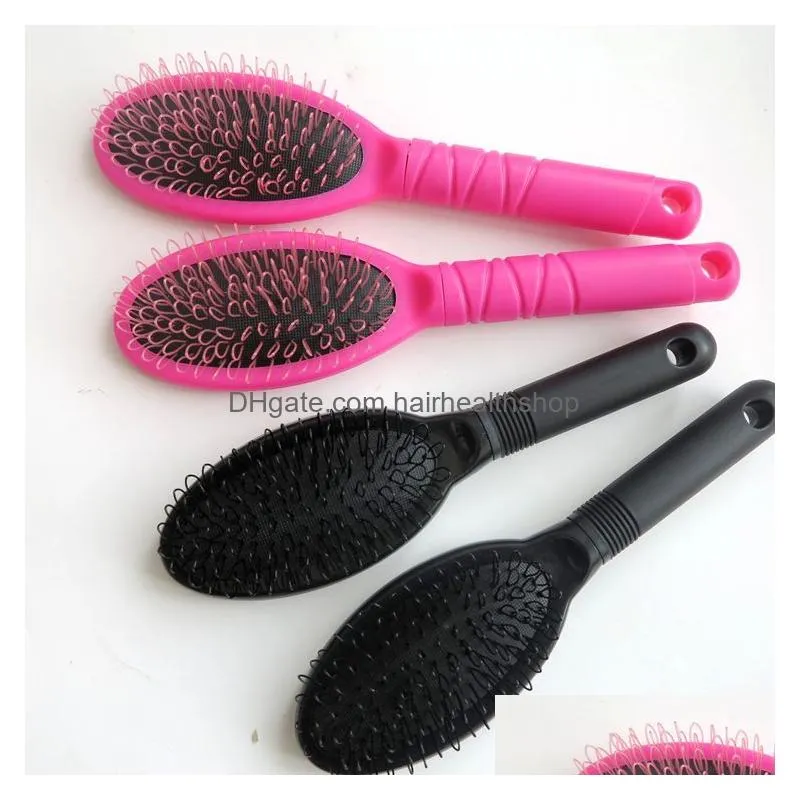 Hair Comb Loop Brushes Human hair extensions tools for wigs weft Loop Brushes in Makeup blackPink color5965042