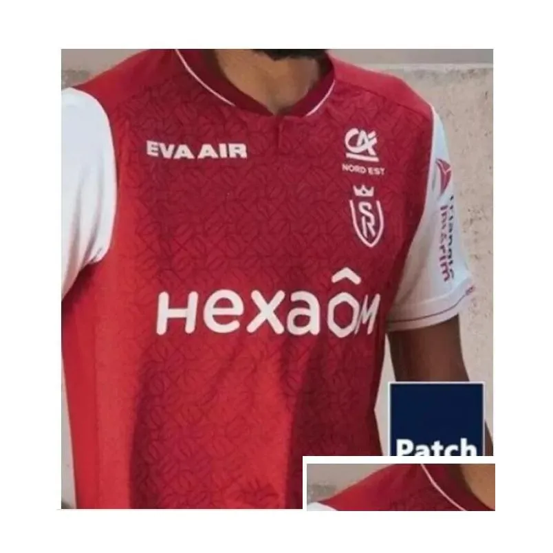 2023 2024 StAde de ReIms Soccer Jerseys 23 24 Balogun Flips Ito Football Shirts Sierhuis Ito ABDELHAMID ZENELI VAN CAJUSTE BERGEN Maolida MATUSIWA Men Uniforms