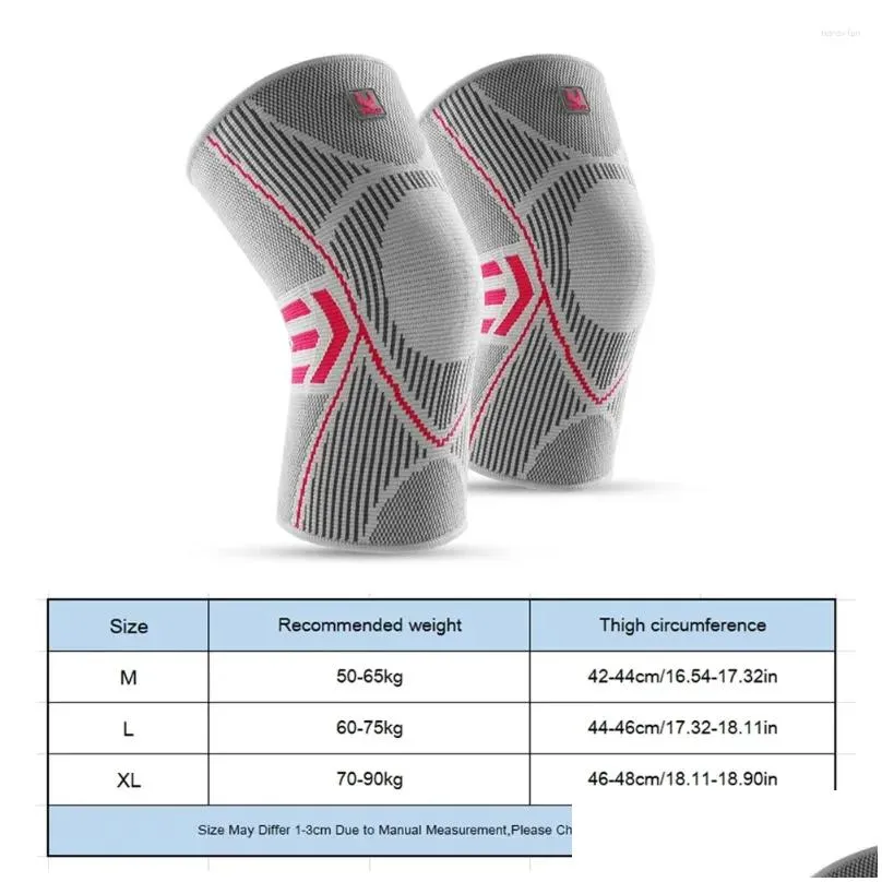 Knee Pads 1PC Professional Knitted Sports High Elastic Comfort Anti-Slip Anti-Damage Protective Gear