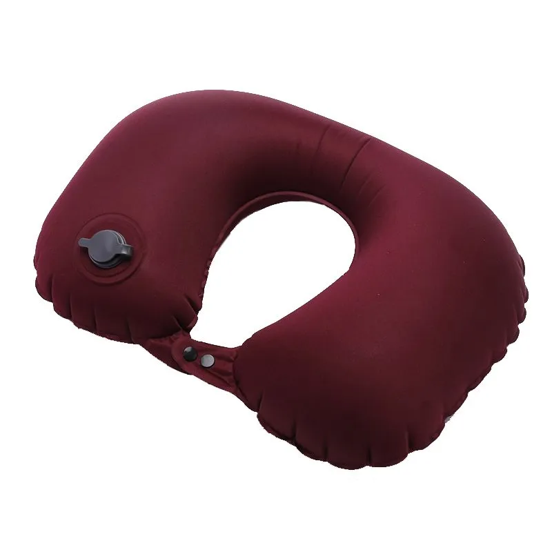 Auto Blow Type Inflatable U-shaped Pillow Office Home Portable Car Accessories for Travel