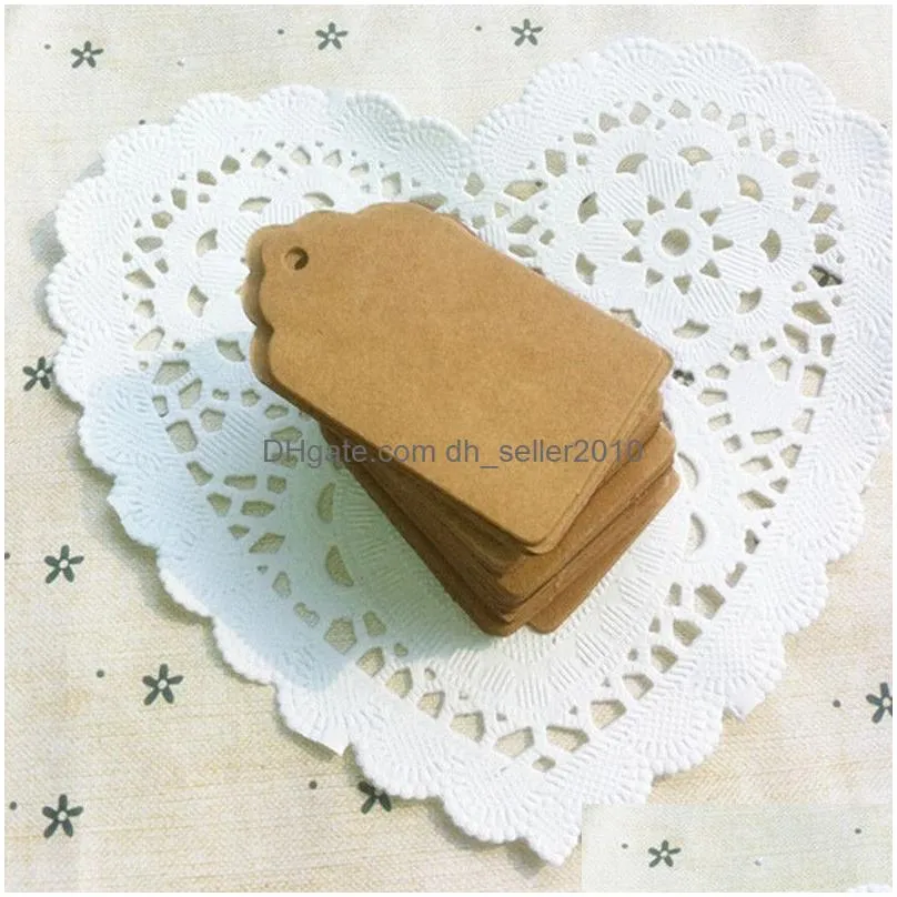 Party Decoration Whole Blank Tag Kraft Paper Gift Diy Brown Label Tagging Wa13835848903 Drop Delivery Home Garden Festive Supplies Eve Dhkpy
