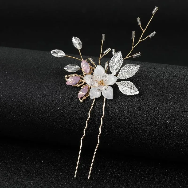 Hair Clips Exquisite Crystal Hairpins U-shape Jewelry Chinese Style Women Decoration Barrettes Rhinestone Bridal Accessories