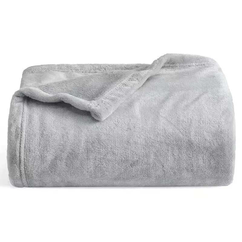 150-200cm Plush Sofa Blanket Light Grey Wool Crochet Soft Wool Shawl Portable Warm Travel Fleece Knitted Throw Cape Blankets 5 Colors