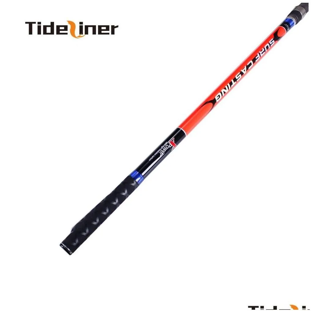 Boat Fishing Rods 4 2M Fl Fuji Parts Surf Rod Carbon Fiber Spinning Casting Pole 3 Sections Lure Weight 100-250G205V Drop Delivery Spo