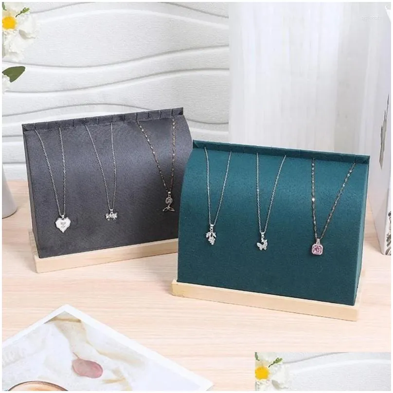 Jewelry Pouches Large Size Wooden Necklace Stand Elegant And Convenient Storage Rack Lightweight Display Oragnization