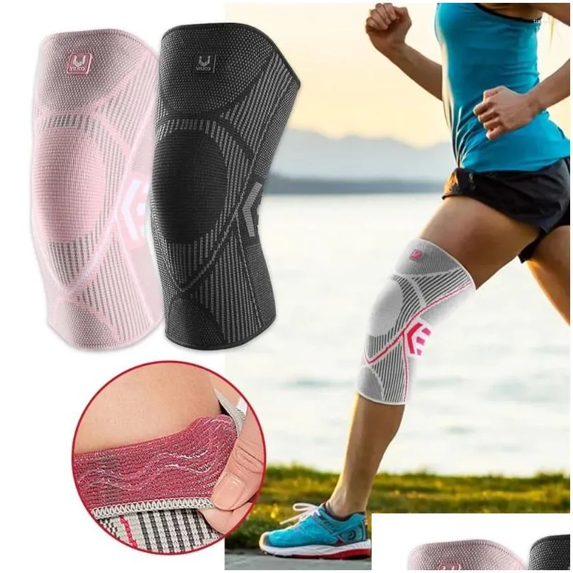 Knee Pads 1PC Professional Knitted Sports High Elastic Comfort Anti-Slip Anti-Damage Protective Gear