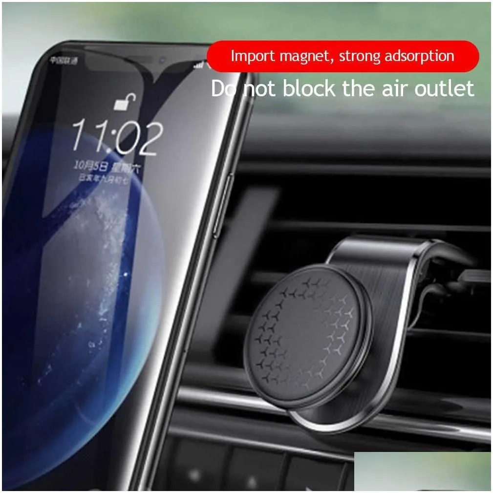 Other Interior Accessories Magnetic Car Phone Holder Air Vent Clip Mount Rotation Cellphone Gps Support For Red Mi  Stand Drop D