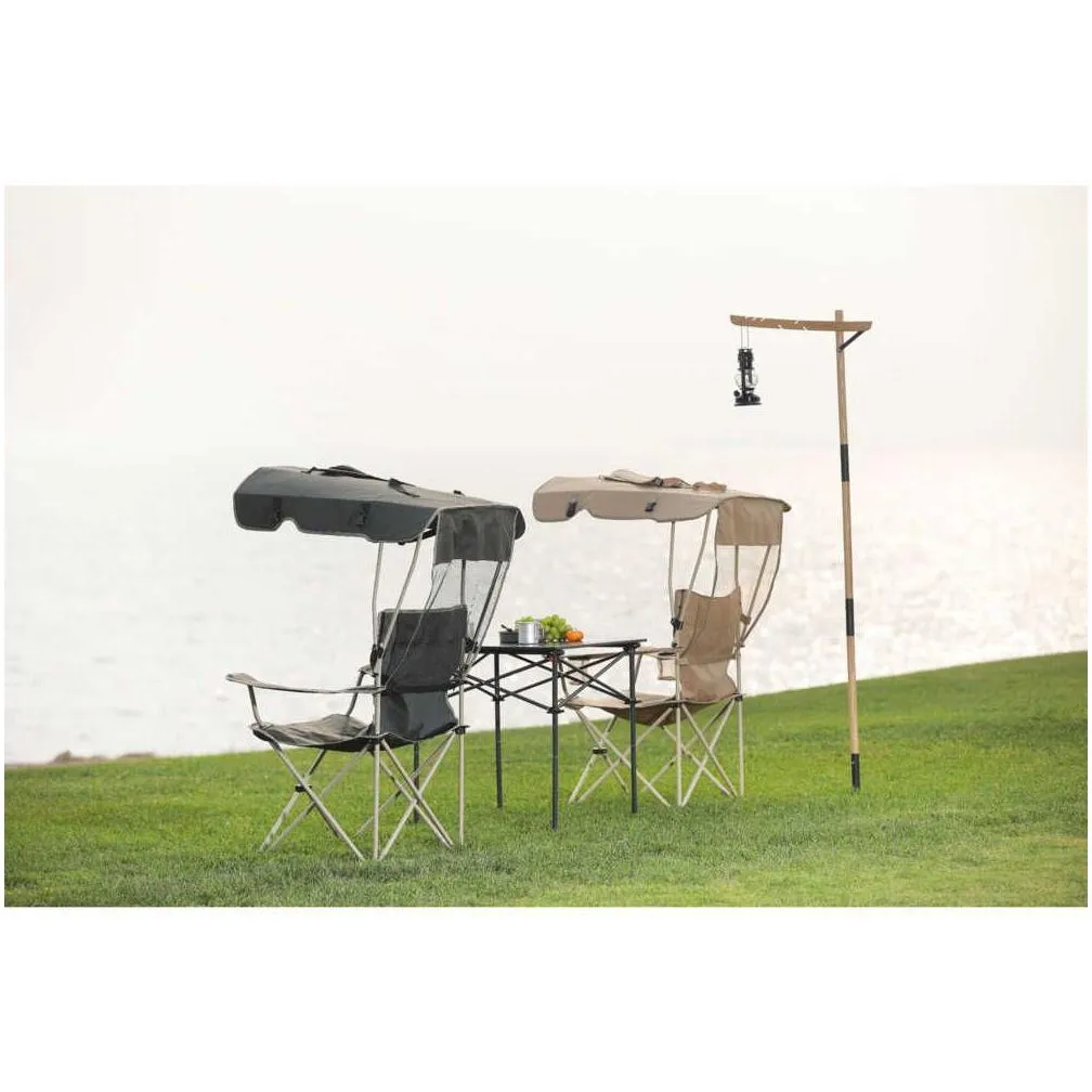 Camp Furniture Outdoor Camping Leisure Folding Chair Beach Awning Fishing Chair With Canopy Sketching Deck Chair Portable Fishing Chair