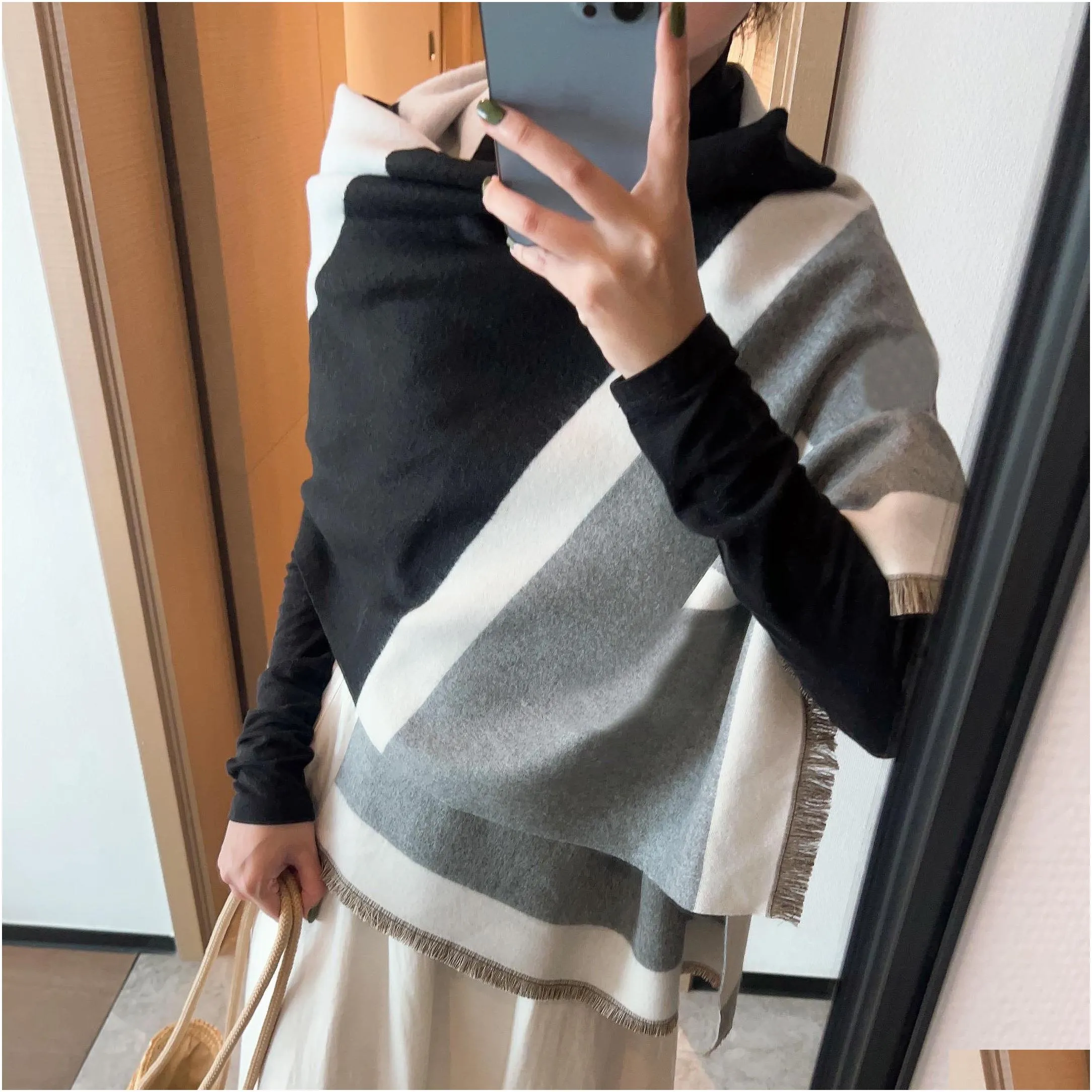Autumn Winter Cashmere Women Wool Scarf Luxury Warm Comfortable Versatile Upscale Thickened Air Conditioning Shawl Dual Use Long Neck